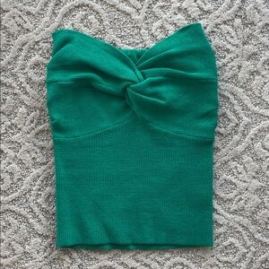 Emerald Green Knotted Tube Top